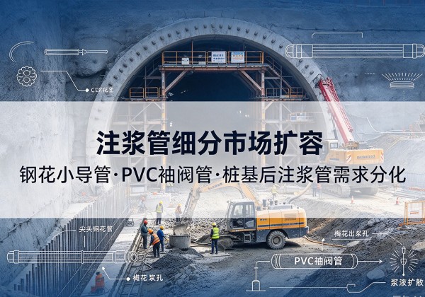 当阳注浆管细分市场扩容，隧道钢花小导管、PVC 袖阀管、桩基后注浆管需求分化